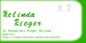 melinda rieger business card